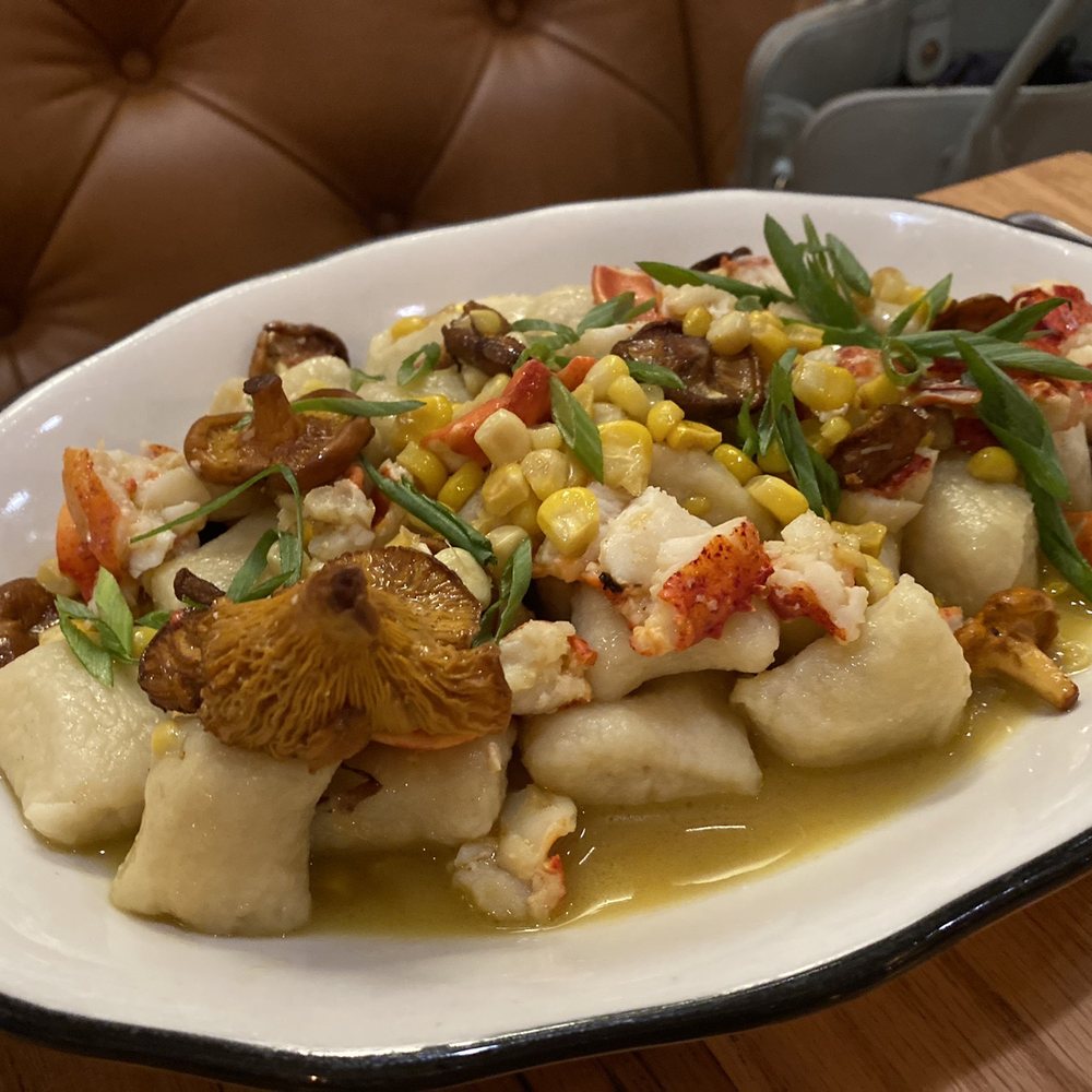 The Stones Common House & Kitchen - Lobster Gnocchi. September 2020. Bland ($36) - American Near Me - Stoneham, Massachusetts The Stones Common House & Kitchen - Lobster Gnocchi. September 2020. Bland ($36) - American Near Me - Stoneham, Massachusetts