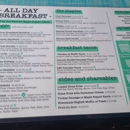 Breakfast menu 7/2025