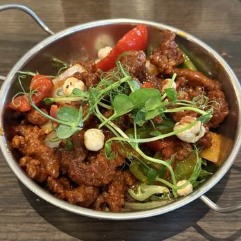 GURU Kitchen + Bar - Beef Chili Makhana - Indian Near Me - Edmonton, Alberta GURU Kitchen + Bar - Beef Chili Makhana - Indian Near Me - Edmonton, Alberta