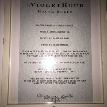 The Violet Hour - No grey goose!! - New American Near Me - Chicago, Illinois The Violet Hour - No grey goose!! - New American Near Me - Chicago, Illinois