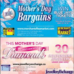Merchants Flea Market - Mothers Day Blue Jays Ticket Giveaway on May 13th and 14th. 2 pairs on Saturday and 2 pairs on Sunday