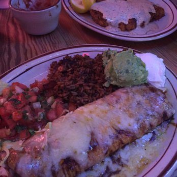 Jose Tejas - Beef burro with jambalaya (a little salty), sour cream, and guac. So good. - Tex-Mex Near Me - Fairfield, New Jersey