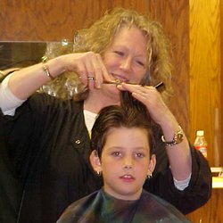 Shear Perfection - Daughter with Brenda.  Start 'em young!