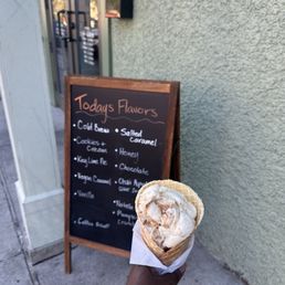 Waffle cone with a key lime pie Single Scoop
