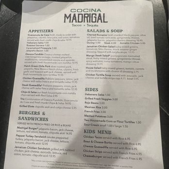 Cocina Madrigal - Menu - Tacos Near Me - Phoenix, Arizona