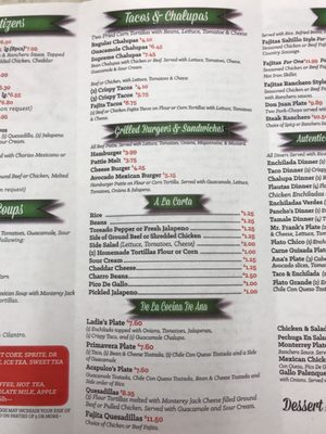 Menu photo 4 Don Jose Mexican Restaurant Victoria, TX