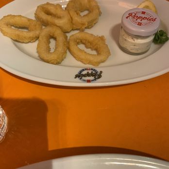 Poppies - side of calamari for £7. squid was fine, but waaaay too expensive. - Fish & Chips Near Me - London, XGL Poppies - side of calamari for £7. squid was fine, but waaaay too expensive. - Fish & Chips Near Me - London, XGL