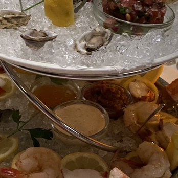 El Gaucho - seafood tower with 1/2 Dozen Fresh Northwest Oysters, shrimp, Ahi Tuna Tartare, Dungeness Crab Cocktail - Steakhouses Near Me - Portland, Oregon El Gaucho - seafood tower with 1/2 Dozen Fresh Northwest Oysters, shrimp, Ahi Tuna Tartare, Dungeness Crab Cocktail - Steakhouses Near Me - Portland, Oregon