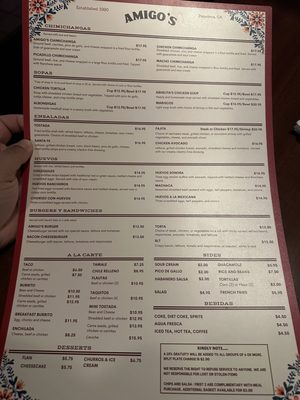 Menu photo 3 Amigo's Restaurant Pasadena, CA