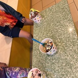 This picture shows 3 pounds or $40 worth of yogurt at yogurt city
