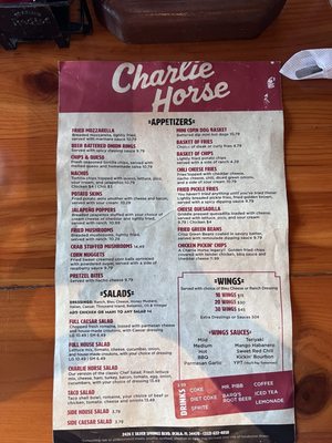 Menu photo 1 Charlie Horse Ocala, FL Menu photo 1 Charlie Horse Ocala, FL