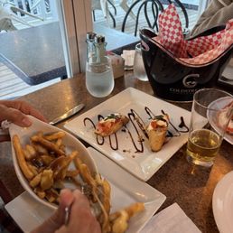 Poutine & lobster bruschetta Poutine & lobster bruschetta