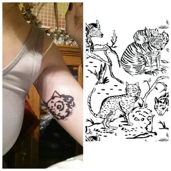 Skincraft - The original drawing on the right and Jess' amazing work on the left - Tattoo Near Me - Cincinnati, Ohio Skincraft - The original drawing on the right and Jess' amazing work on the left - Tattoo Near Me - Cincinnati, Ohio