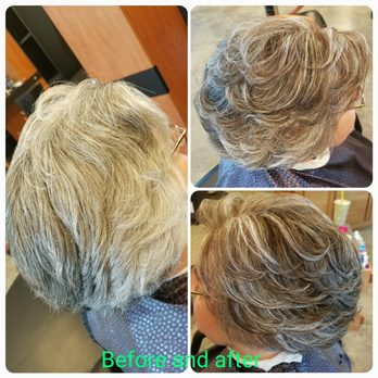 HABIBI BARBER SALON - She was unsure of doing an all over color so we added lowlights. - Hair Salons Near Me - Gresham, Oregon HABIBI BARBER SALON - She was unsure of doing an all over color so we added lowlights. - Hair Salons Near Me - Gresham, Oregon
