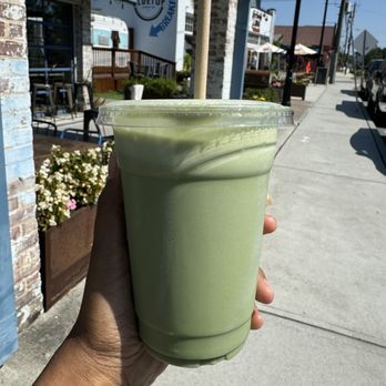 ZenTea - Lavender Matcha Latte with Soy Milk and Blue Agave Syrup - Coffee & Tea Near Me - Chamblee, Georgia