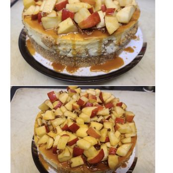 The Cheesecake Baker - Caramel apple cheesecake topped with apples and pecans - Bakeries Near Me - Las Vegas, Nevada The Cheesecake Baker - Caramel apple cheesecake topped with apples and pecans - Bakeries Near Me - Las Vegas, Nevada