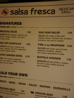 Menu photo 1 Salsa Fresca Mexican Grill Carmel, NY