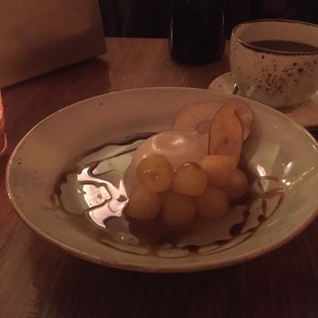Acanto - Toasted Oat Panna Cotta with warm apples and caramel sauce was delicious!! - Italian Near Me - Chicago, Illinois Acanto - Toasted Oat Panna Cotta with warm apples and caramel sauce was delicious!! - Italian Near Me - Chicago, Illinois