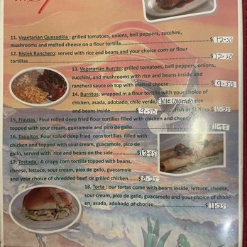 Altamiranos - Menu specialties - Mexican Near Me - Goleta, California