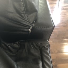 Rips on my 1 year old couch purchased at Kloss furniture. Store called it normal tear and wear! Rips on my 1 year old couch purchased at Kloss furniture. Store called it normal tear and wear!