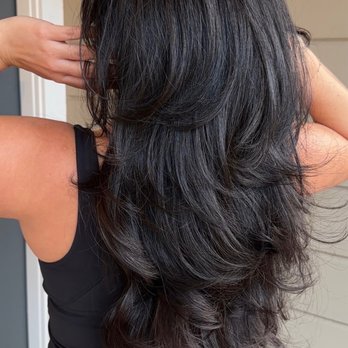 Bolt Collective Salon - Razor layered cut with chocolate gloss - Hair Salons Near Me - Pleasanton, California