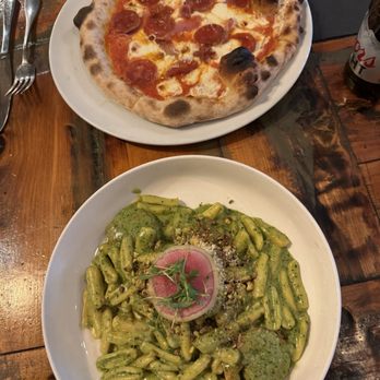 Farmer's Table - Meat Lovers Pizza, Pistachio Cavatelli Pasta - New American Near Me - La Mesa, California Farmer's Table - Meat Lovers Pizza, Pistachio Cavatelli Pasta - New American Near Me - La Mesa, California