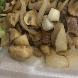 Park Avenue Sports Cafe - NOT sautéed onions and mushrooms.