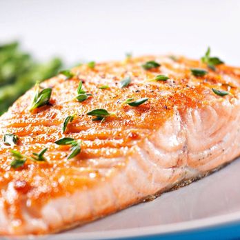 El Rinconcito - a plate of salmon and asparagus - Seafood Near Me - Bakersfield, California