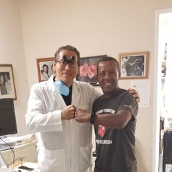 Carlos Leal, DDS - South Gate Dental Clinic - Dental checkup for The Olympic Champion. Seb Won the Bronze Medal in the 1980 Olympics Boxing at 48 kgs . in Moscow.