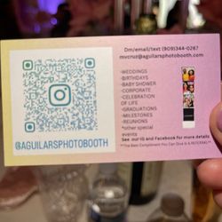Aguilar’s Photobooth Rental - QR code to their IG