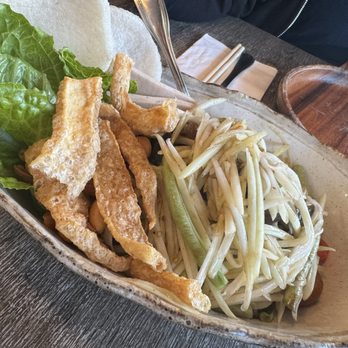 Nok’s Kitchen - Papaya Salad - you're silly if you don't order it. - Laotian Near Me - Westminster, California Nok’s Kitchen - Papaya Salad - you're silly if you don't order it. - Laotian Near Me - Westminster, California