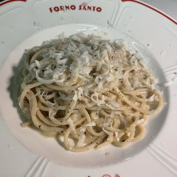 Forno Santo - Carbonara - more like cacio e pepe - super peppery and where's the guanciale??? - Wine Bars Near Me - Tulsa, Oklahoma Forno Santo - Carbonara - more like cacio e pepe - super peppery and where's the guanciale??? - Wine Bars Near Me - Tulsa, Oklahoma