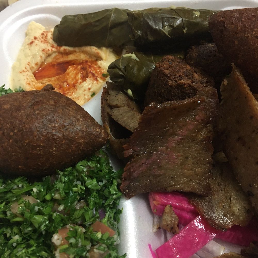 Wally's Gyros & Subs - Combination platter with tabouli and hummus - New American Near Me - Jacksonville, Florida Wally's Gyros & Subs - Combination platter with tabouli and hummus - New American Near Me - Jacksonville, Florida