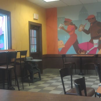 Dunkin' -  a restaurant with a mural on the wall - Donuts Near Me - Peterborough, New Hampshire