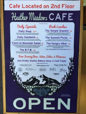 Menu photo 5 Heather Meadows Cafe Glacier, WA Menu photo 5 Heather Meadows Cafe Glacier, WA