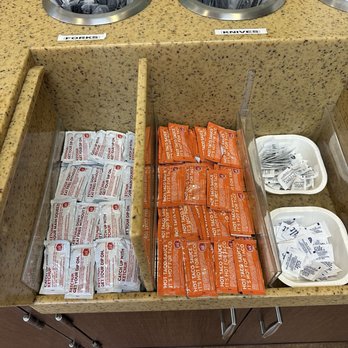 Jack in the Box - Sauces neatly placed in bins - Fast Food Near Me - Cincinnati, Ohio Jack in the Box - Sauces neatly placed in bins - Fast Food Near Me - Cincinnati, Ohio