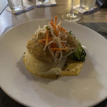 Claytons Siesta Grille - Macadamia Crusted Grouper - New American Near Me - Sarasota, Florida Claytons Siesta Grille - Macadamia Crusted Grouper - New American Near Me - Sarasota, Florida