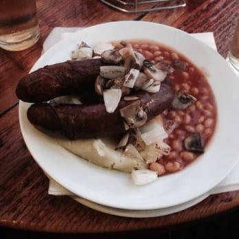 The Mayflower Pub - Bangers and mash with shrooms and onions. Delicious. - British Near Me - San Rafael, California The Mayflower Pub - Bangers and mash with shrooms and onions. Delicious. - British Near Me - San Rafael, California