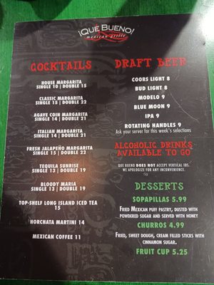 Menu photo 3 Que Bueno! Mexican Grille Denver, CO Menu photo 3 Que Bueno! Mexican Grille Denver, CO