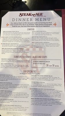 Menu photo 1 Steak And Ale Burnsville, MN Menu photo 1 Steak And Ale Burnsville, MN