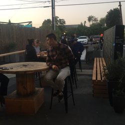Small outside seating area. I love drinking outside.