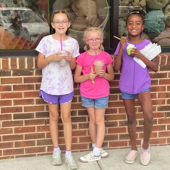 Fresh Local Ice Cream - 3 happy campers with milkshakes and cookie dough - Ice Cream & Frozen Yogurt Near Me - Raleigh, North Carolina Fresh Local Ice Cream - 3 happy campers with milkshakes and cookie dough - Ice Cream & Frozen Yogurt Near Me - Raleigh, North Carolina