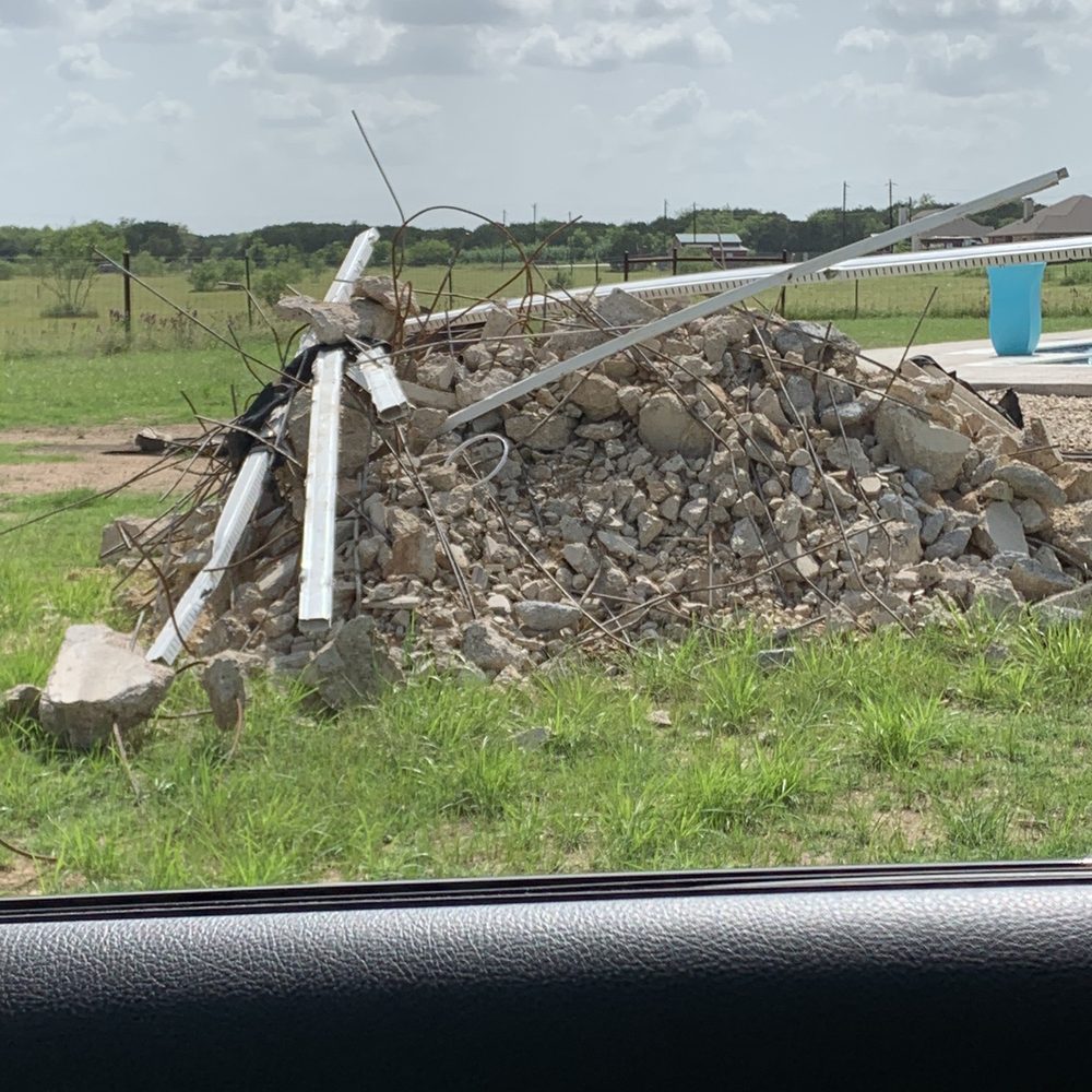 Virgin Island Pools - The deck that had to be removed and rebar left in our yard. - Hot Tub & Pool Near Me Virgin Island Pools - The deck that had to be removed and rebar left in our yard. - Hot Tub & Pool Near Me