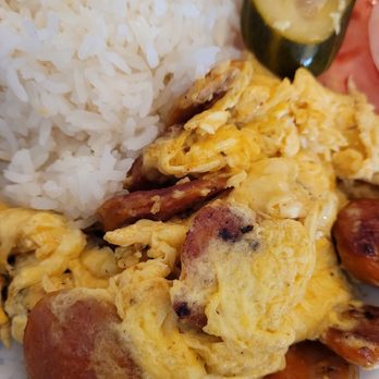 Sue’s Place - Longanisa scramble with pickled cucumber and onions. - Breakfast & Brunch Near Me - Pinole, California Sue’s Place - Longanisa scramble with pickled cucumber and onions. - Breakfast & Brunch Near Me - Pinole, California