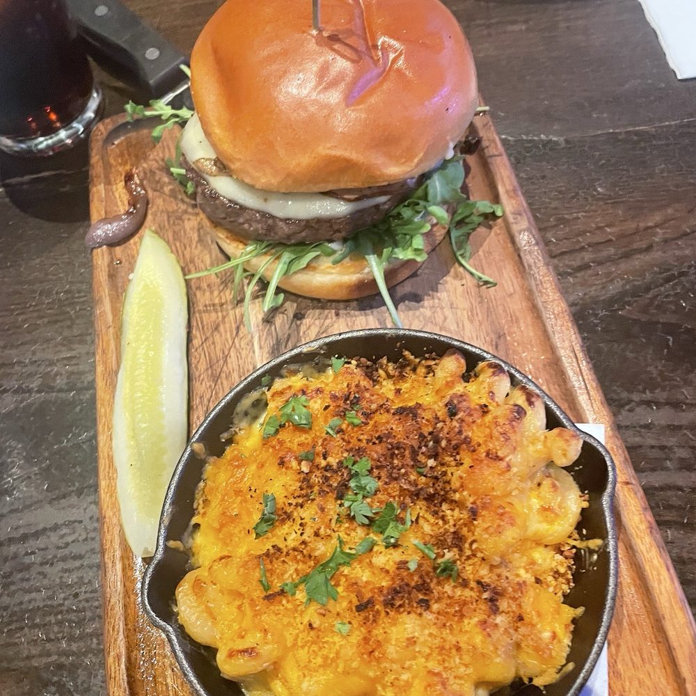 RANK & FILE - Mushroom burger with Mac n cheese - Bars Near Me - El Cajon, California RANK & FILE - Mushroom burger with Mac n cheese - Bars Near Me - El Cajon, California