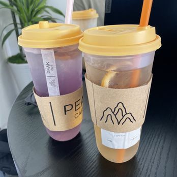 Peak Cafe - Mid drinks: blue pineapple and fermented honey pear. Lack of flavor... each $5.50. Tonic was good tho - Cafes Near Me - Northridge, California Peak Cafe - Mid drinks: blue pineapple and fermented honey pear. Lack of flavor... each $5.50. Tonic was good tho - Cafes Near Me - Northridge, California