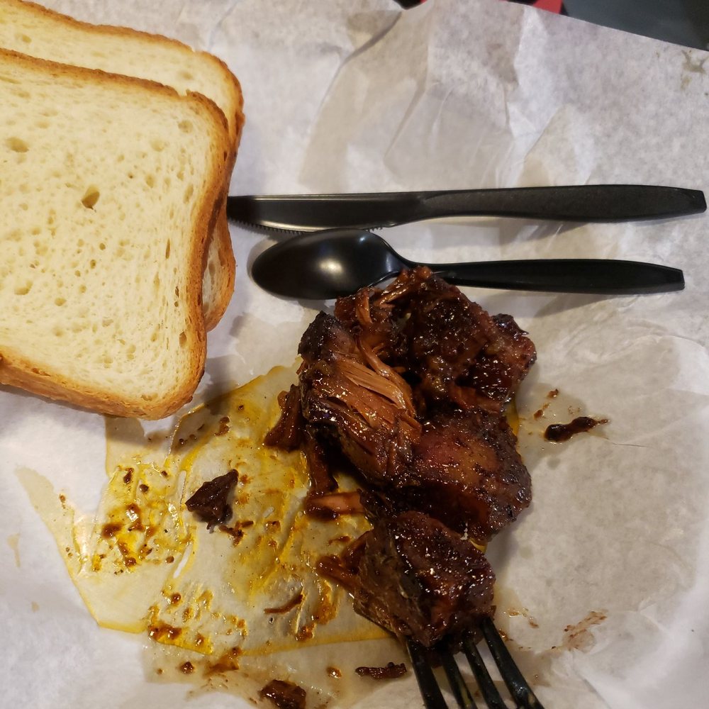 Burnt Ends, just the mix of fat/brisket.