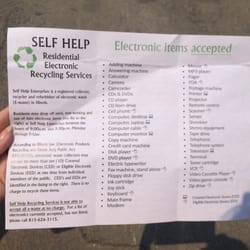Self Help Residential Electronic Recycling