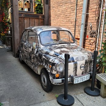 Cafe Bubamara - Everything in there is beautiful. Backyard has romantic feel. Can imagine at night. - Modern European Near Me - Clifton, New Jersey