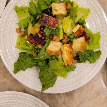 Sobremesa - Fried halloumi salad with chickpeas, pomegranate, orange segments, and citrus vinaigrette - Cooking Classes Near Me